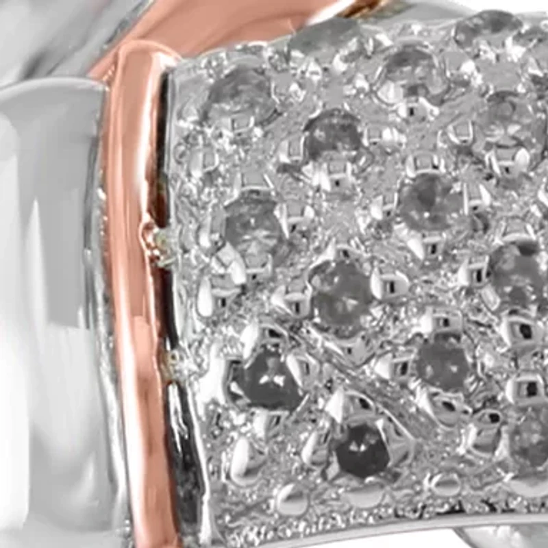 1/6 ct. t.w. Diamond Ring in 925 Sterling Silver and 14k Rose Gold