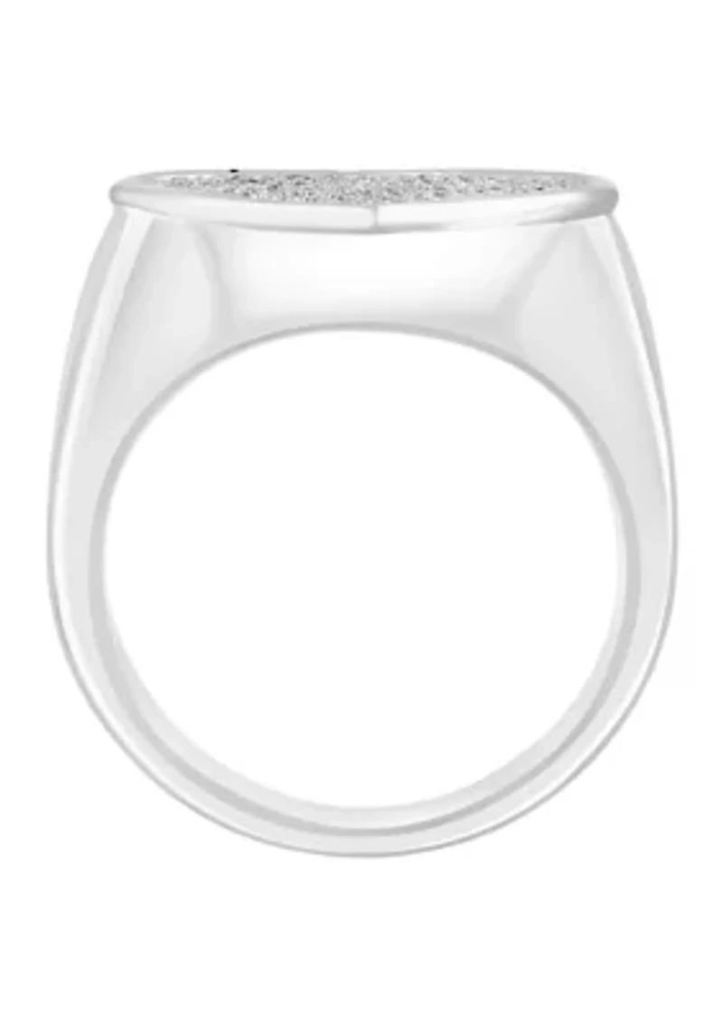 Diamond Ring in Sterling Silver