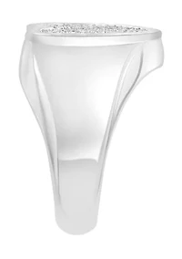 Diamond Ring in Sterling Silver