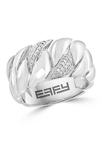 Sterling Silver Diamond Ring