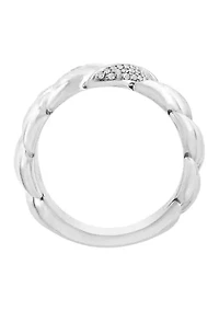Sterling Silver Diamond Ring