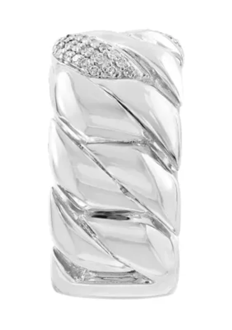 Sterling Silver Diamond Ring
