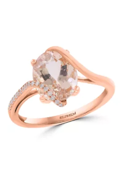 14K Rose Gold Morganite Ring 