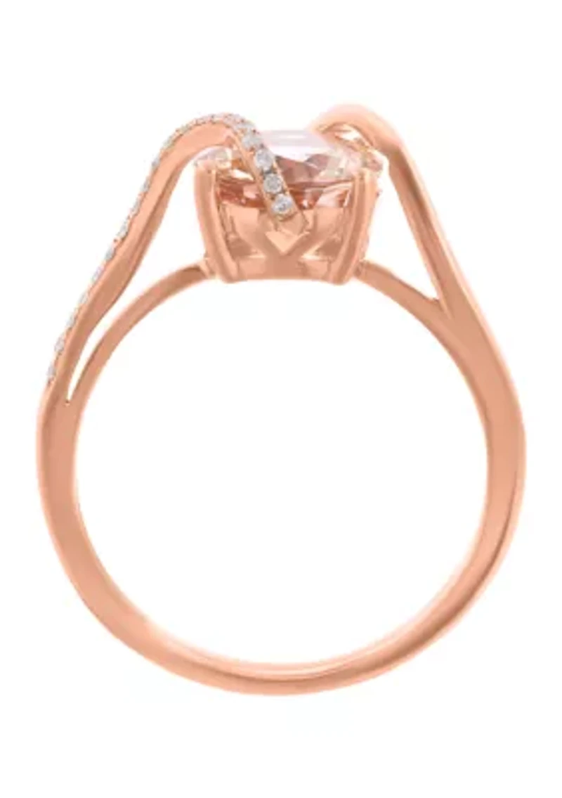 14K Rose Gold Morganite Ring 