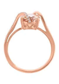 14K Rose Gold Morganite Ring 