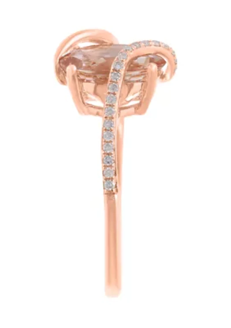 14K Rose Gold Morganite Ring 