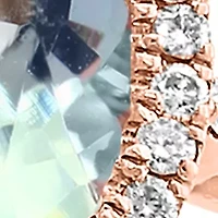 Diamond and Aquamarine in 14K Rose Gold 