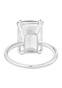 Diamond and White Topaz Ring 14K Gold