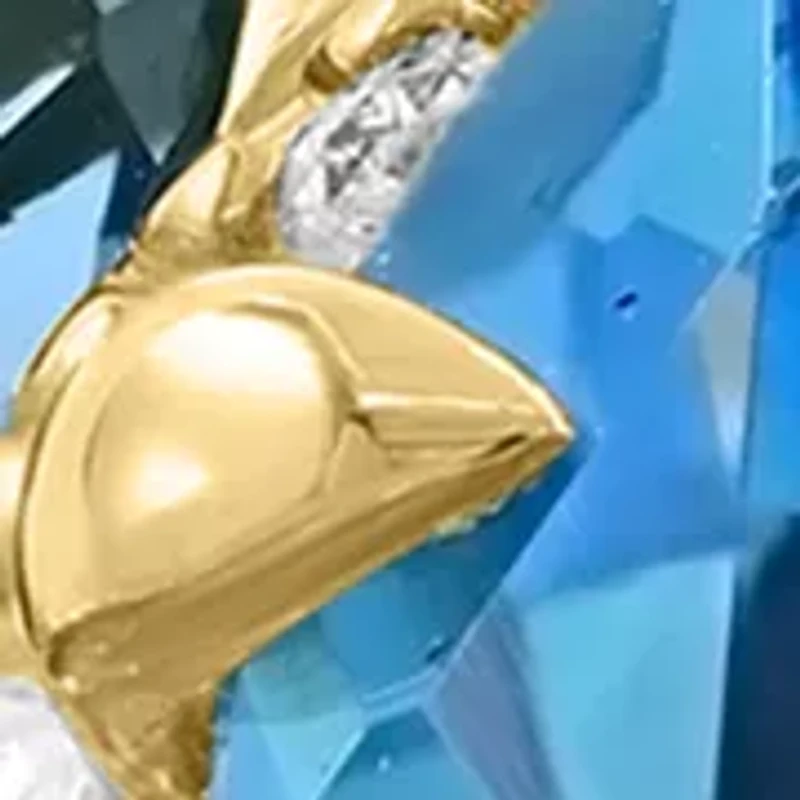 14K Yellow Gold Diamond and Blue Topaz Ring