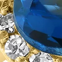 1/8 ct. t.w. Diamond and 5.5 ct. t.w. London Blue Topaz Butterfly Ring in 14K Yellow Gold