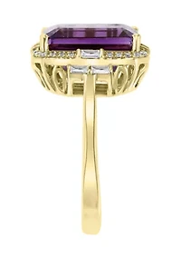 1/3 ct. t.w. Diamond and 5.74 Amethyst Ring 14K Gold