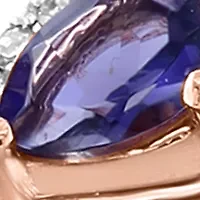 1/6 ct. t.w. Diamond, Iolite, Amethyst, Rhodolite, Pink Tourmaline Butterfly Ring In 14k Yellow Gold 