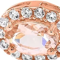 14K/Gold Over Silver Morganite Zircon Bracelet