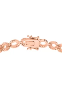 14K/Gold Over Silver Morganite Zircon Bracelet
