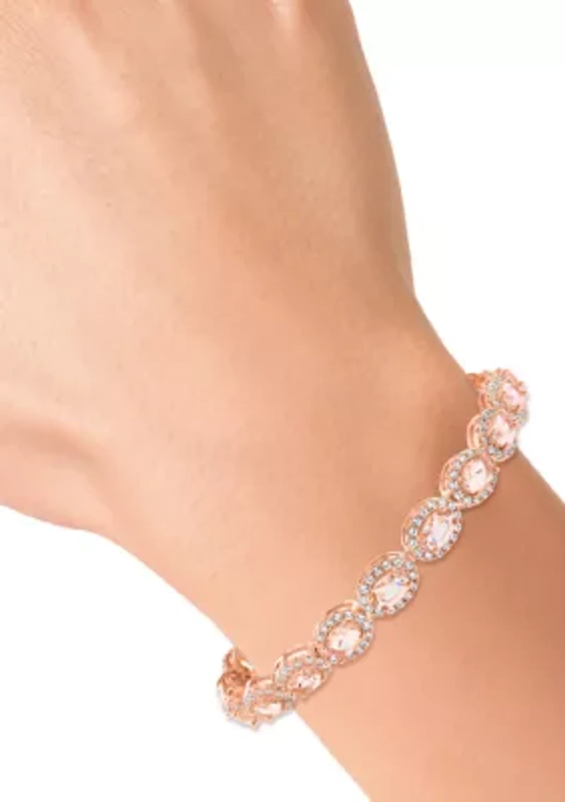 14K/Gold Over Silver Morganite Zircon Bracelet