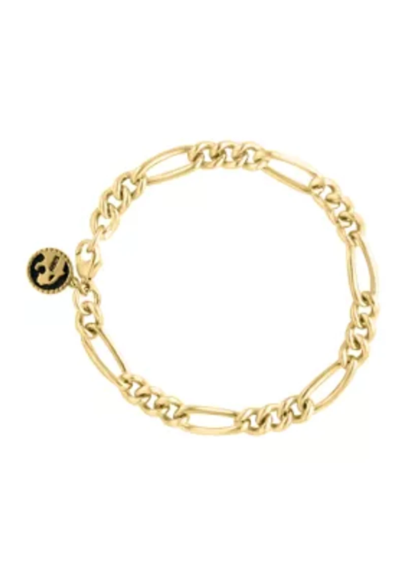 Men's Figaro Bracelet in Gold Over Sterling Silver