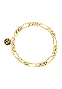 Men's Figaro Bracelet in Gold Over Sterling Silver