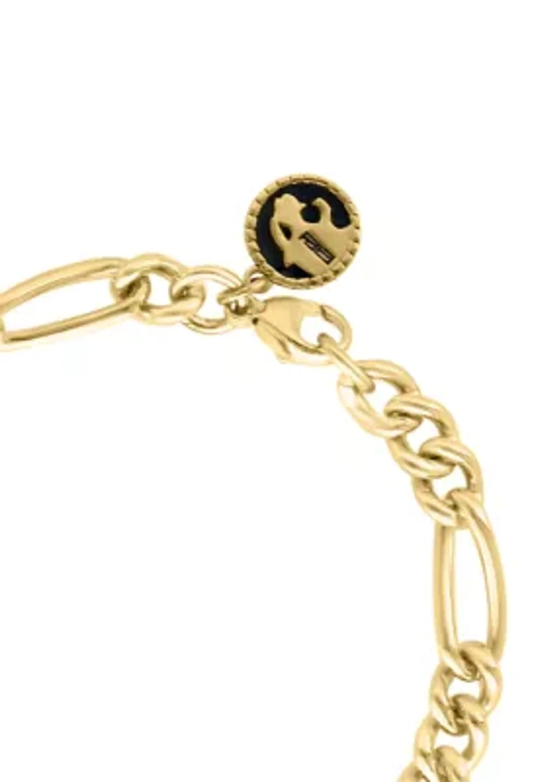 Men's Figaro Bracelet in Gold Over Sterling Silver