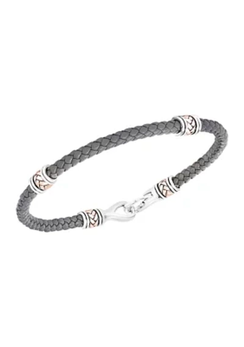 Bracelet in Sterling Silver and 18k Yellow Gold 