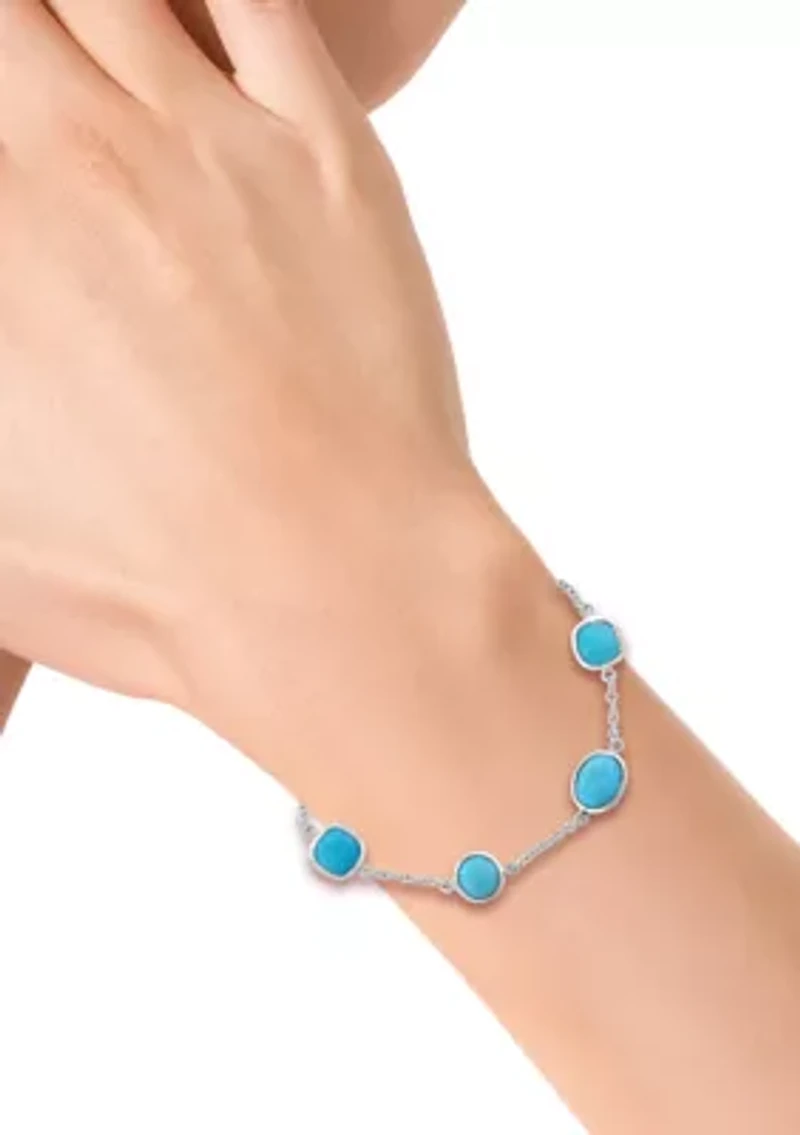 Turquoise Bracelet in Sterling Silver