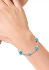 Turquoise Bracelet in Sterling Silver