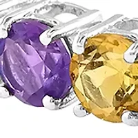 Sterling Silver Amethyst, Blue Topaz, London Blue Topaz, Pink Topaz, Citrine, Peridot Bracelet