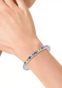 Sterling Silver Amethyst, Blue Topaz, London Blue Topaz, Pink Topaz, Citrine, Peridot Bracelet