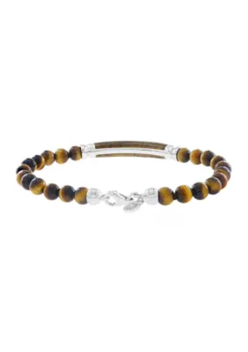 Tiger Eye Bracelet in Sterling Silver