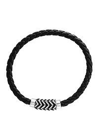 Sterling Silver and Leather Bracelet