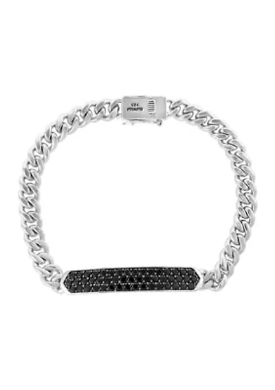 Men's 2.21 ct. t.w. Black Spinel Sterling Silver Bracelet