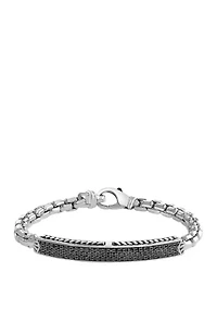 Men's 5.0 ct. t.w. Black Sapphire Bracelet in Sterling Silver