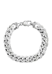 Men's Sterling Silver 8.5 Inch Bracelet With Ruthenium Finish