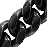 Sterling Silver and Black Rhodium  Mens 8.5 Inch  Link Chain