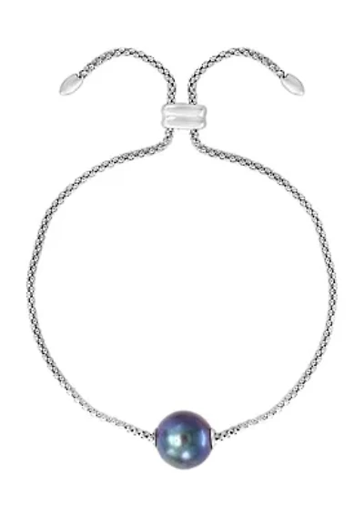 10 Millimeter Freshwater Pearl Bracelet in Sterling Silver