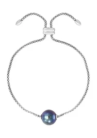 10 Millimeter Freshwater Pearl Bracelet in Sterling Silver