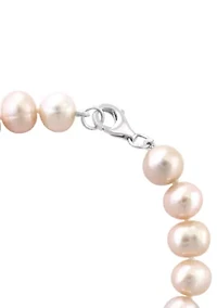 Peach Freshwater Pear Bracelet in Sterling Silver