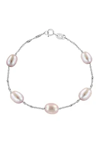 Freshwater Pearl Bracelet in Sterling Silver