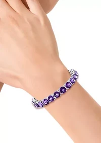 Amethyst Tennis Bracelet in Sterling Silver