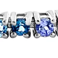 Multi Gemstone Bolo Bracelet in Sterling Silver