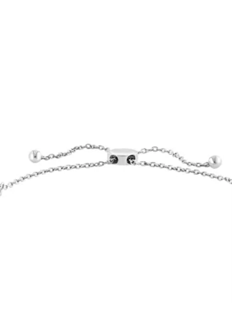 Multi Gemstone Bolo Bracelet in Sterling Silver