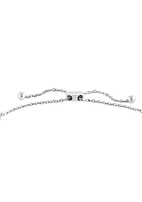 Multi Gemstone Bolo Bracelet in Sterling Silver