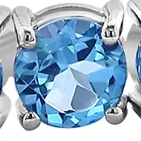 Sterling Silver Blue Topaz Bracelet