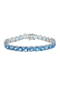 Sterling Silver Blue Topaz Bracelet