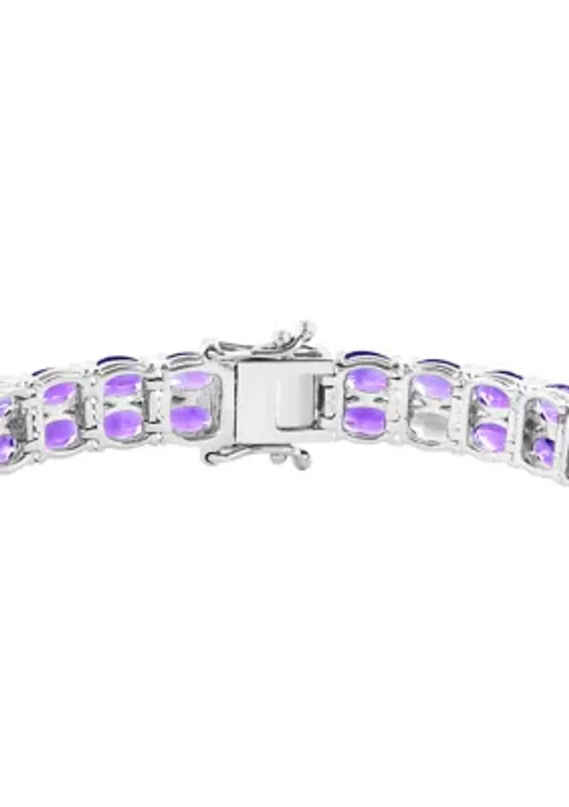 Amethyst Tennis Bracelet in Sterling Silver