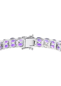Amethyst Tennis Bracelet in Sterling Silver