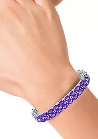 Amethyst Tennis Bracelet in Sterling Silver
