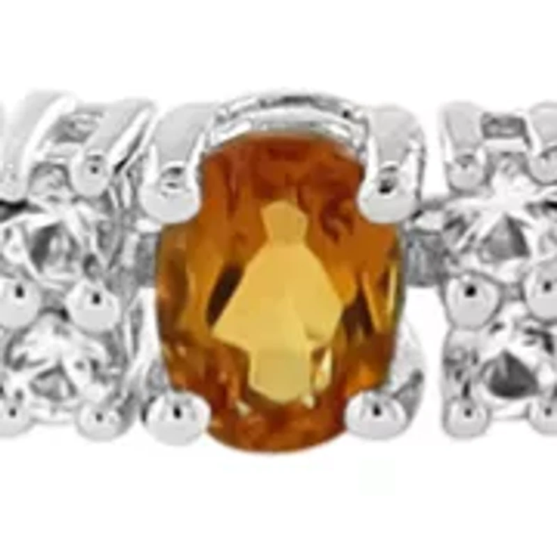 3 ct. t.w. Citrine and White Sapphire Bracelet