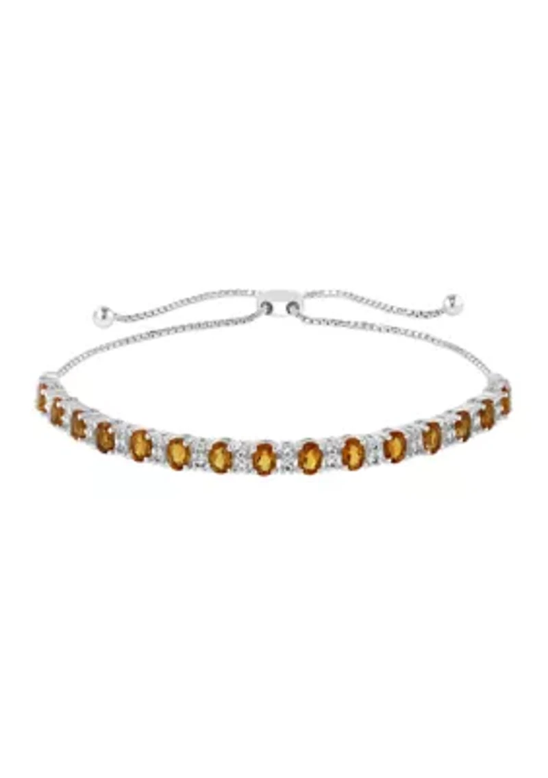 3 ct. t.w. Citrine and White Sapphire Bracelet