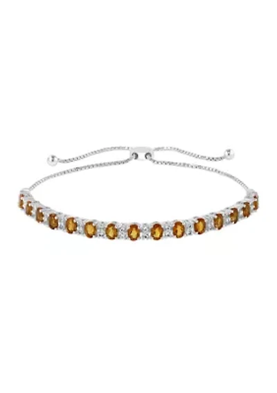 3 ct. t.w. Citrine and White Sapphire Bracelet