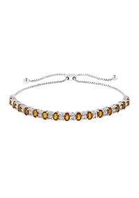 3 ct. t.w. Citrine and White Sapphire Bracelet